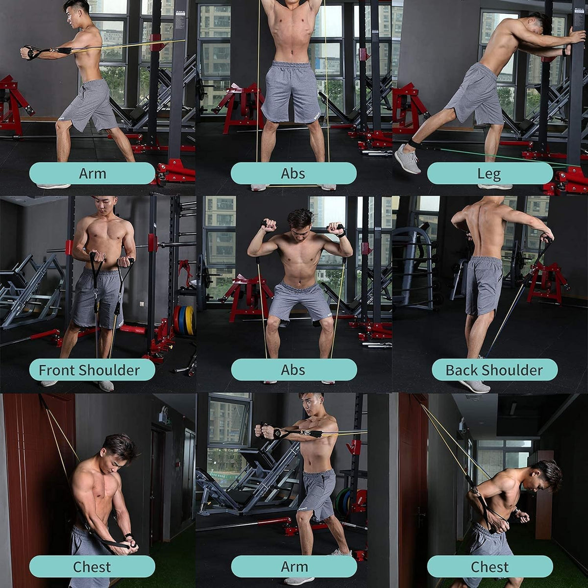 11-in-1 Resistance Bands Set for Home Workout | Premium Gym Equipment