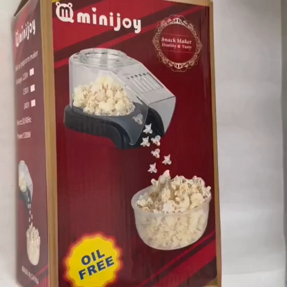 Oil Free Mini Popcorn Maker | Hot Air Popcorn Machine | Electric Popcorn Popper for Home & Kids | 1200W